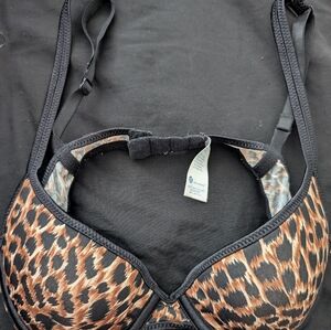 Real VINTAGE Leopard Print Contour Demi under-wire Vanity Fair 34A Bra - 75-328